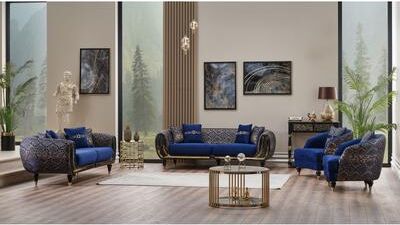 Furnia Jasper 4 Pieces Living Room Sets 1 Sofa 1 Loveseat 2 chair
