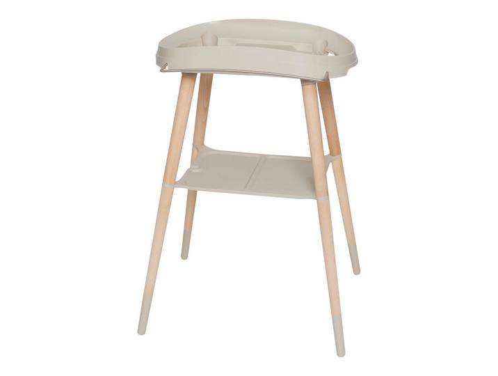 Bebe Jou Badewannenständer taupe, Taupe, Holz, Buche, 60x83.4x49.8 cm, Made in EU, Pflegen, Baden, Babybadewannen