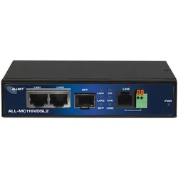 Allnet punkt-zu-punkt modem vdsl2 via 2-draht unmanaged "all-mc116v2" / max. 3km mit max. 160mbit/s, Router, Schwarz