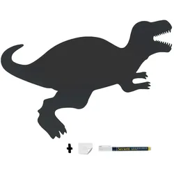 Securit® Wandtafeltafel - Silhouette Dinosaurier - Kreidestift und Klett-Kit zur Wandbefestigung inklusive