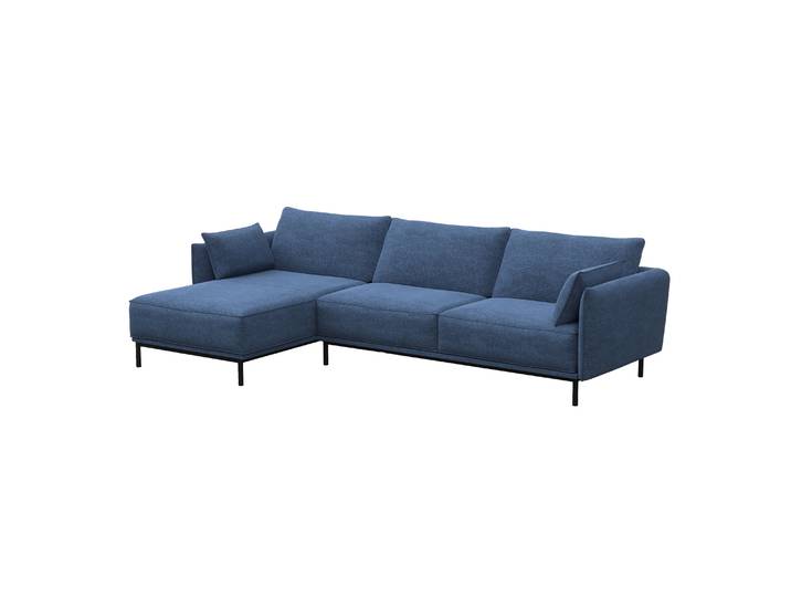 Ecksofa ELVIS links blau