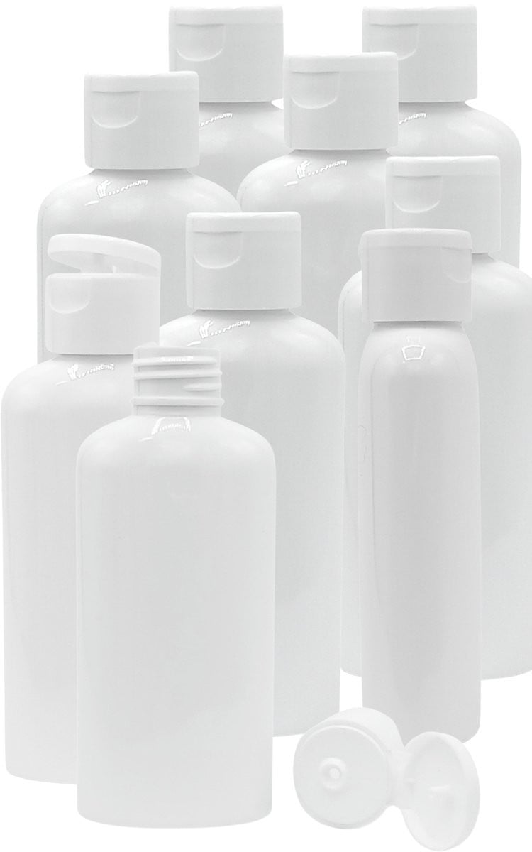 Berivita Set van 50 Navulbare Plastic Flessen van 100 ml met Klepdop