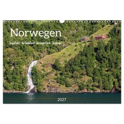 Norwegen. Sognefjord - Aurlandsfjord - Geirangerfjord - Stavanger (Wandkalender 2027 DIN A3 quer), CALVENDO Monatskalender