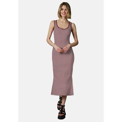 Shirtkleid RAGWEAR "Montyca Stripes YOUMODO", Damen, Gr. XXL (44), Normalgrößen, Kurzarm, rot (burgundy), Material: 95% Baumwolle, 5% Elasthan, körpernah ca. Mitte Wade, Rundhals, Ärmel ohne Ärmelschlitz normaler Saum, Kleider Shirtkleid,...