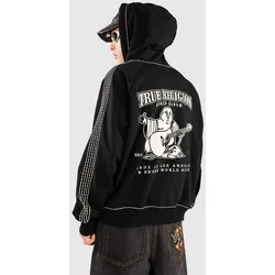 True Religion Taped Super T Cinched Sweatjacke jet black Gr. S
