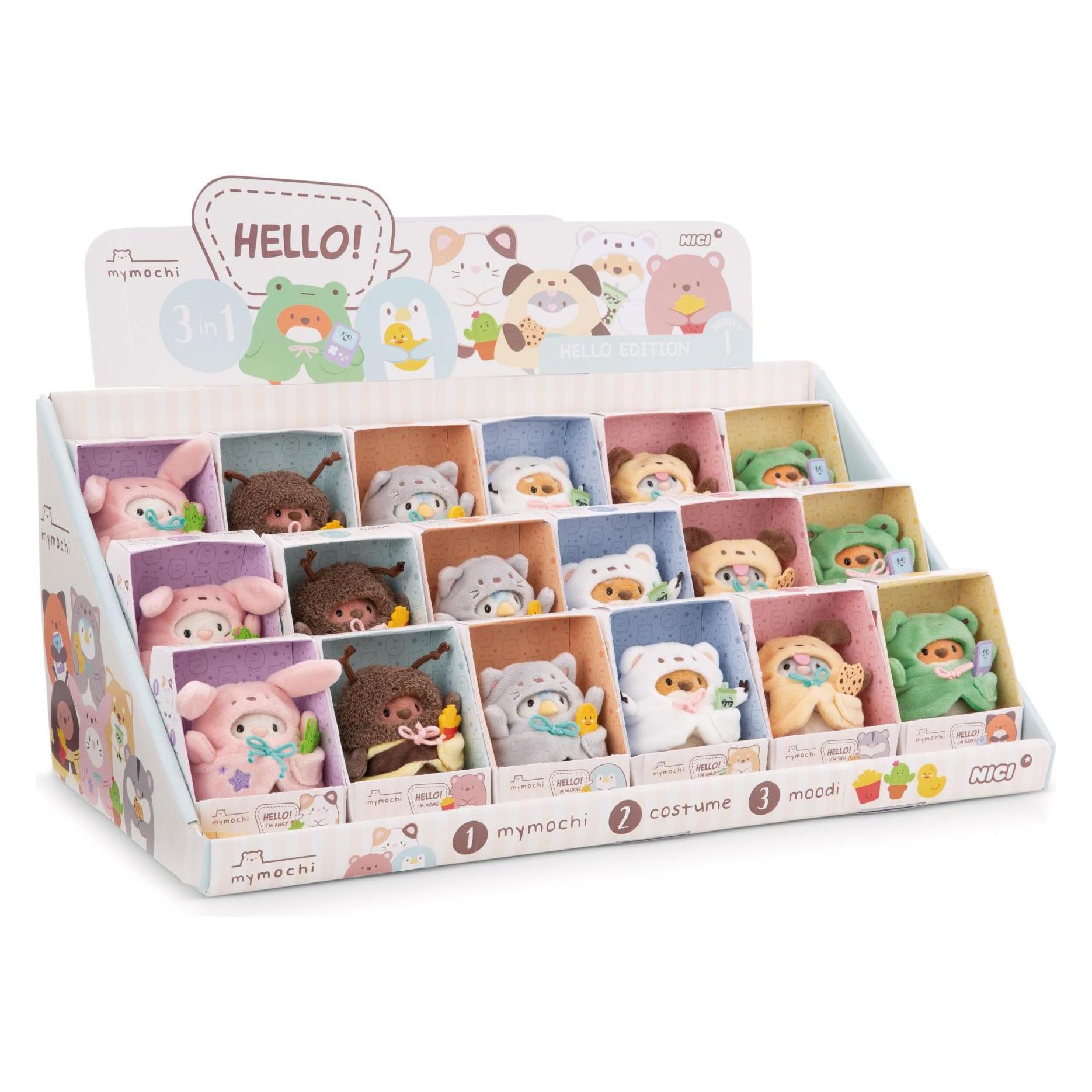 NICI 18 Kuscheltiere mymochi 8cm 6-f Geschenkpckg. (34 cm) (61140)
