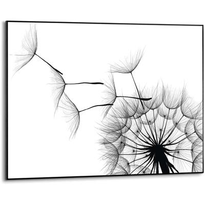 Wandbild REINDERS "Slim Frame Black 50x70 Dandelion", schwarz (farbe bild(er): schwarz), B:70cm H:50cm T:2cm, MDF, Bilder