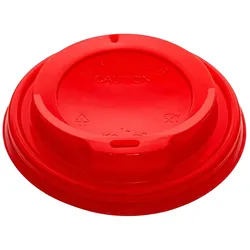 500x Domdeckel rot für Pappbecher COFFEE TO GO mit 80mm Ø