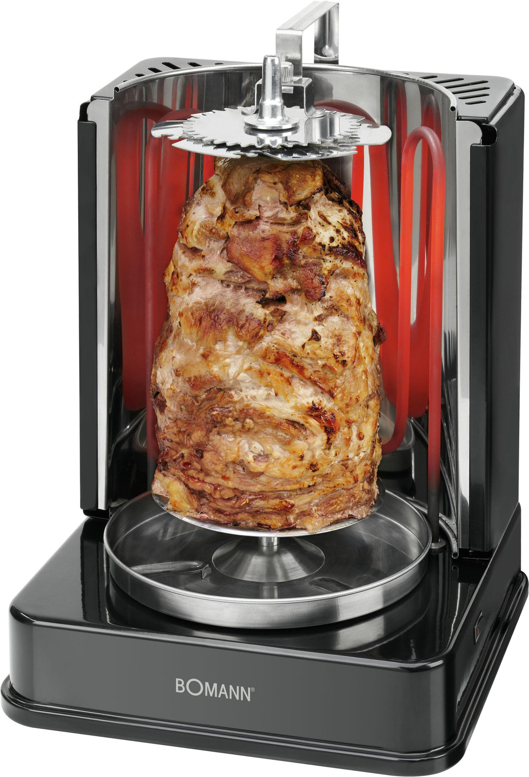 Bomann Verticale multifunctionele grill DVG 3006 CB met draaispit en 6 vleesspietjes