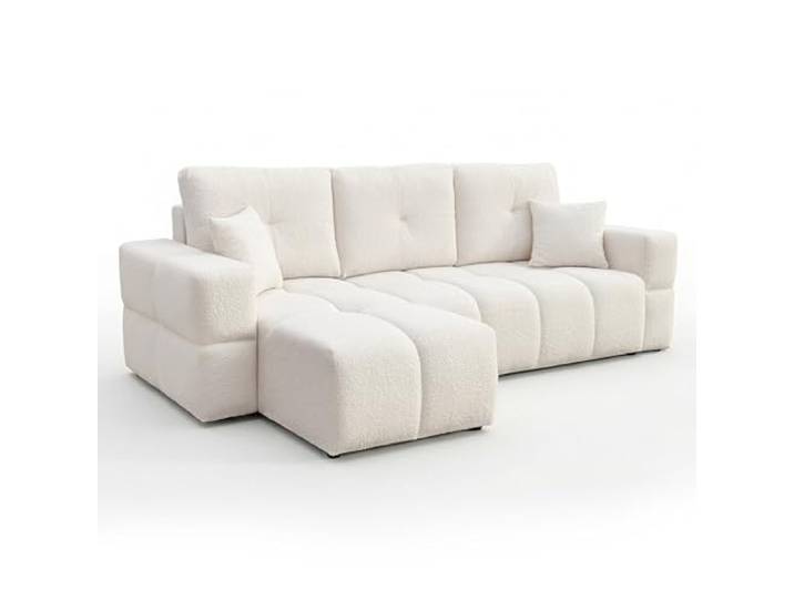 IDOHOME Ecksofa mit Schlaffunktion und Bettkasten 250 x 148 cm 250 x 148 x 85 cm, Hoher Sitzkomfort, Flexible Ottomane, Wohnen und Schlafen, Integrierter Bettkasten