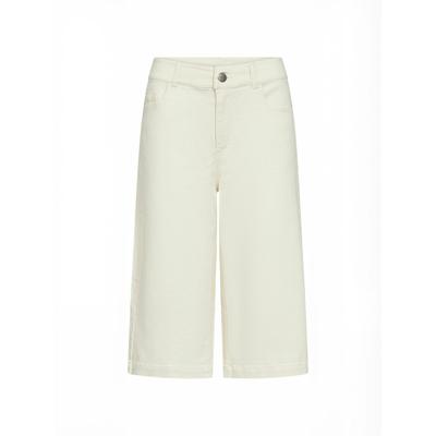Shorts WASABI CONCEPT "Wasabi Concept Shorts WA-CABRINA", Damen, Gr. 40, Normalgrößen, weiß (1620 cream), Obermaterial: 97% Baumwolle, 3% Elasthan, Hosen Shorts