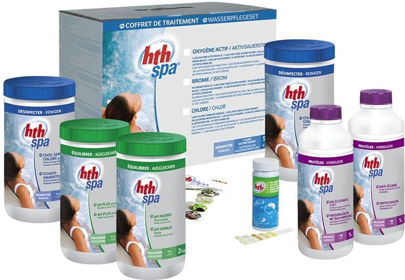 Kit complet de traitement hth Spa au chlore