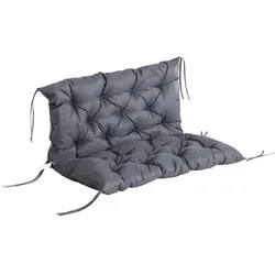 Outsunny Bankauflage Sitzkissen Rückenkissen für Sitzbank 100x98x8 cm