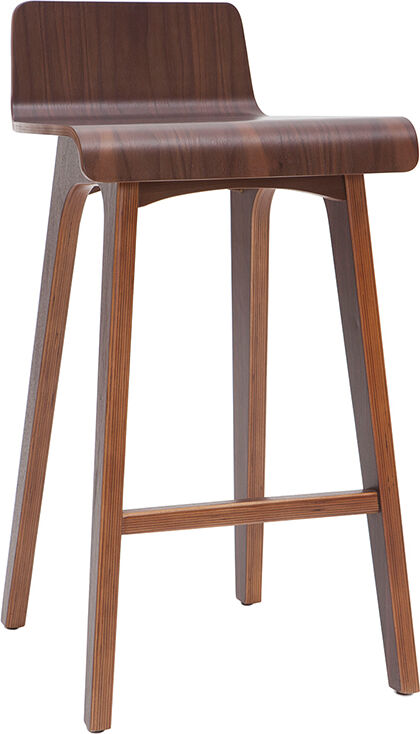 Miliboo Chaise de bar scandinave bois foncé H65 cm BALTIK