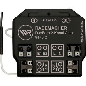 Rademacher Schaltaktor DuoFern 9470-2, Smart Home, 2 Kanäle, bis 6,5 Ampere, Unterputz, Funk