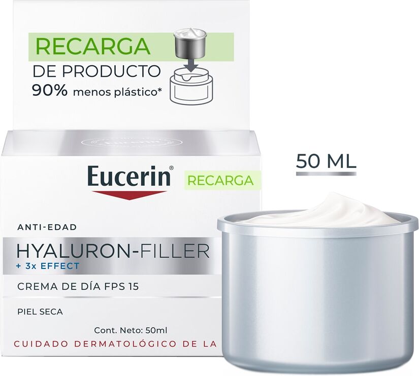 Eucerin® Recarga Crema de Día Hyaluron Filler Piel Seca SPF15 Eucerin.  (50 ml)