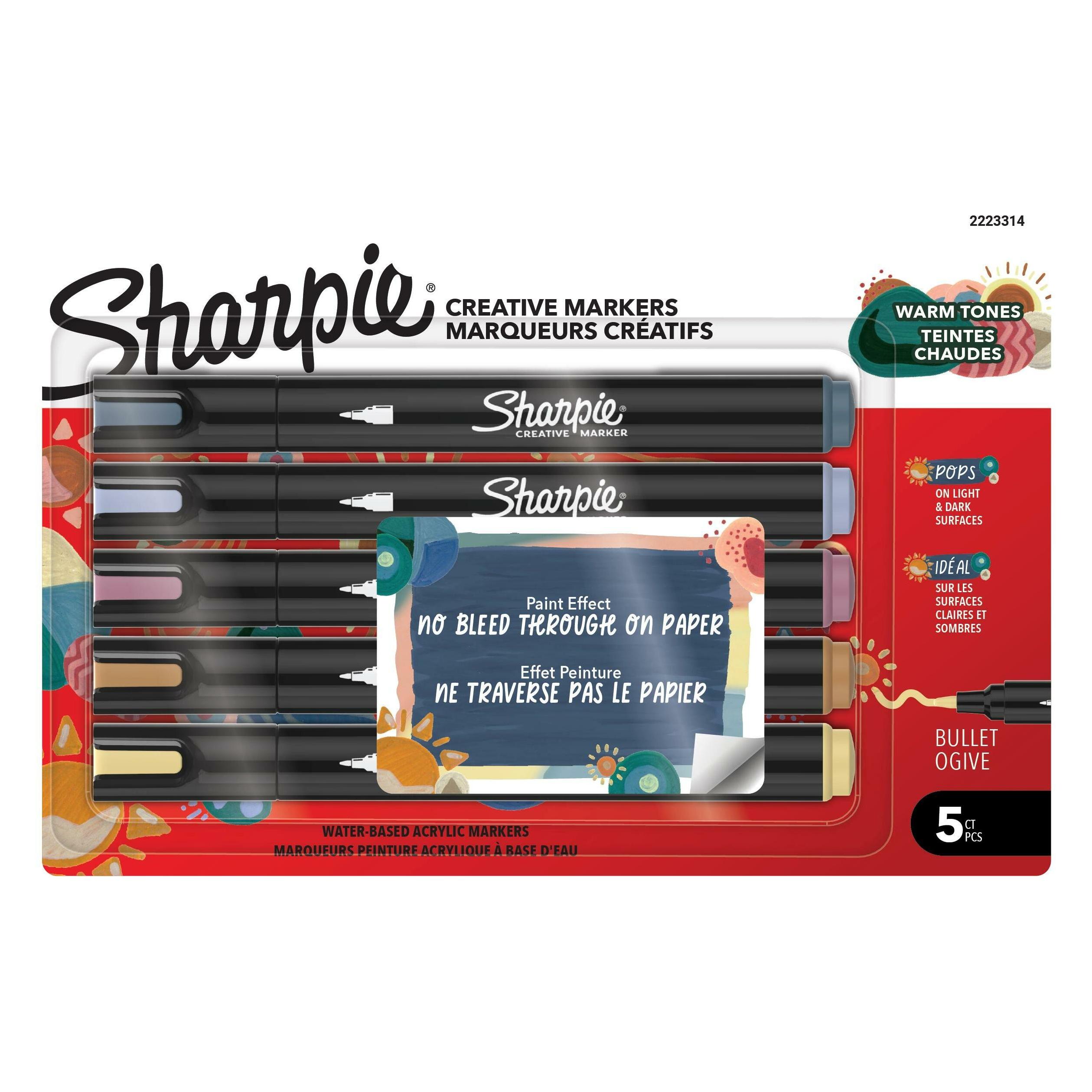Sharpie - Creative Acrylic 5-Blister - Warm Tones - Bullet Tip (2223314) (5x) (2223314)