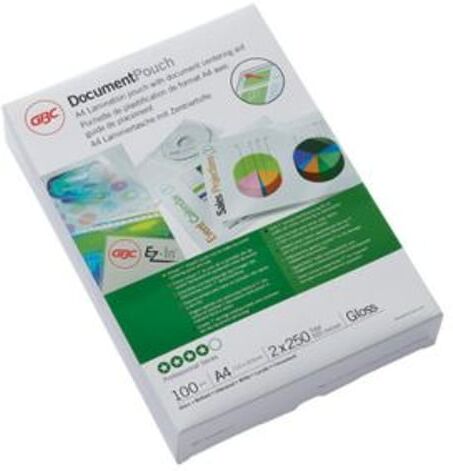 GBC Capas para plastificar A4      Brilhantes   2x250 mícrons   100 unidades