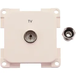 Inprojal System 10.000 Steckdose TV  5 mm weiß