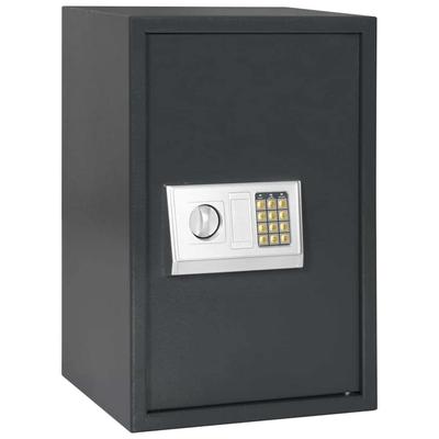 DELUKE Tresor BITO digital mit Schloss Dunkelgrau 40x35x60cm Stahl | Safe Tresor für Zuhause Sicherheitsbox Stahltresor für Wertsachen