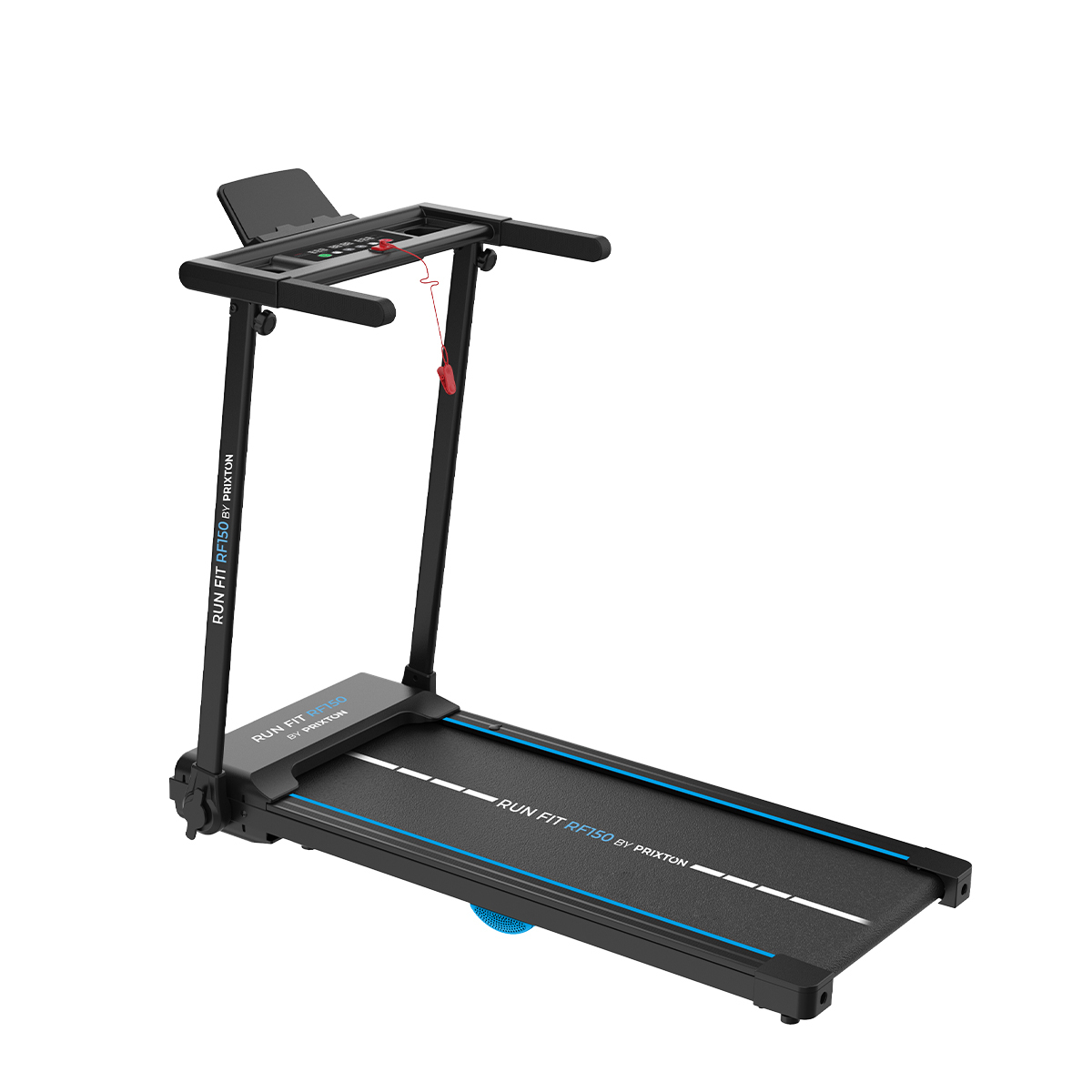 PRIXTON Laufband Run Fit RF150, Kompakt klappbar, 12 Programmen, 10 km/h, Abfederung, Notbremsung, Geschwindigkeit, Entfernung, Kalorien und Zeit