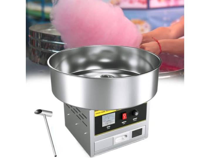 Gewerbliche Zuckerwattemaschine mit 45-cm-Edelstahlschüssel - Das perfekte Party-Highlight für Geburtstage, Schulveranstaltungen oder gesellige Anlässe