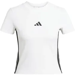 adidas Essentials 3 Stripes Slim Baby T-Shirt Damen - white/black