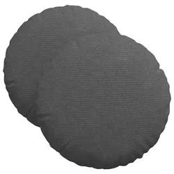 vidaXL Sitzkissen 2 stk. Cordstoff Dunkelgrau Ø 40 cm
