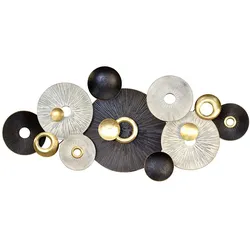 Metallwandbild 140 cm breit abstraktem Muster