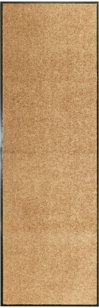 Ebern Designs Deirore Non-Slip Solid Color Doormat Cream 0.9cm H x 180cm W x 60cm L