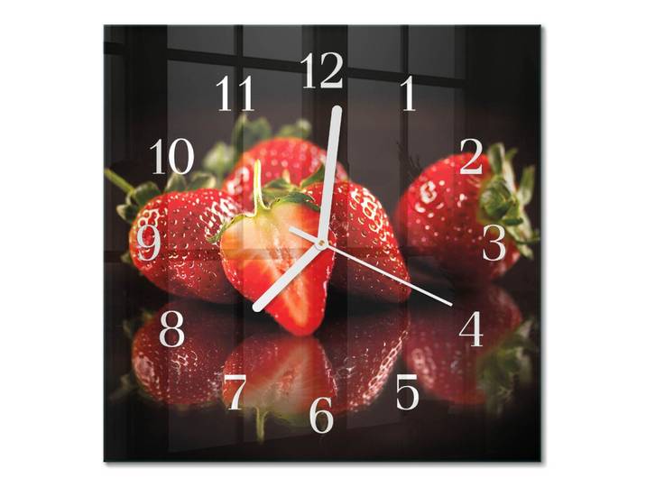 WANDUHR 30x30 cm - Erdbeeren
