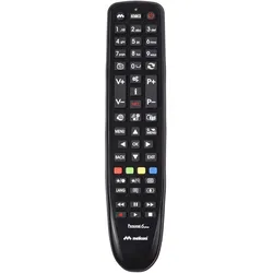 Meliconi Gumbody Personal 6 plus IR-Fernbedienungstasten für Fernseher (Gerätespezifische Fernbedienung, Infrarot), Fernbedienung, Schwarz