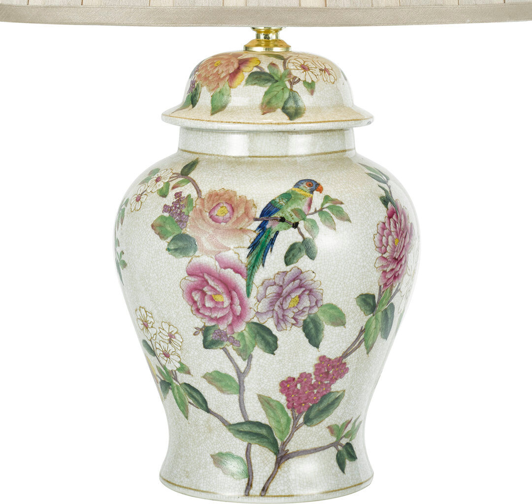 Ophelia & Co. Malawi Porcelain Lamp Base Green;Pink 35cm H X 21cm W X 21cm D