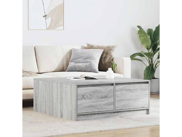 NEW 2026  Table basse(1 pc) - Table de salon - avec tiroirs sonoma gris 100x100x40 cm L767