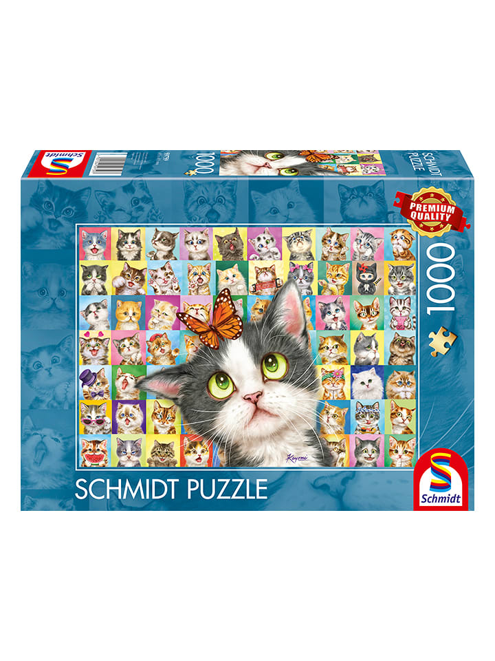 Schmidt Spiele 1.000tlg. Puzzle "Katzen-Mimik" - ab 12 Jahren - onesize