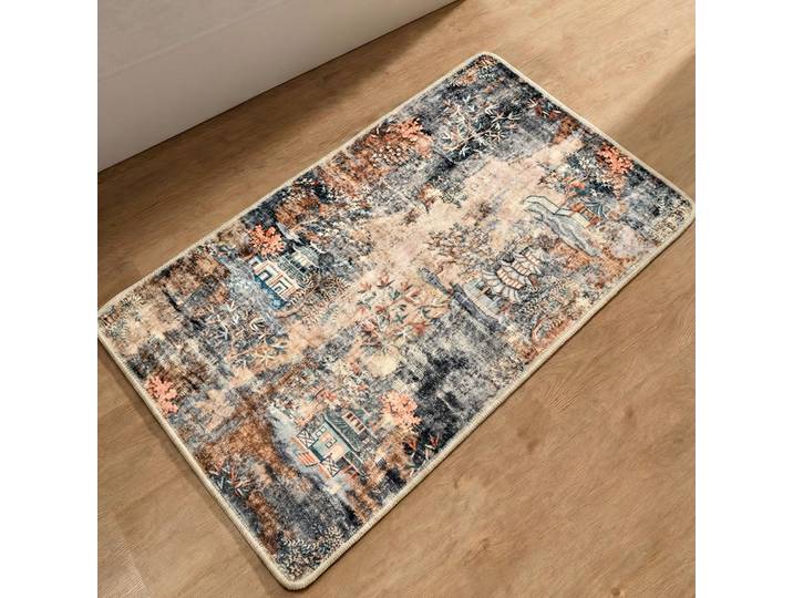 Badematte GINO FALCONE Aquata GF-164, Badvorleger, Badezimmer Teppich , braun (beige), H:7mm, Kunstfaser, Badematten, Badematte, Badteppich, bedruckt, rechteckig