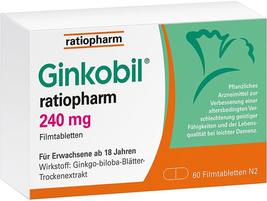 Ginkobil ratiopharm 240mg mit Ginkgo biloba 60stk