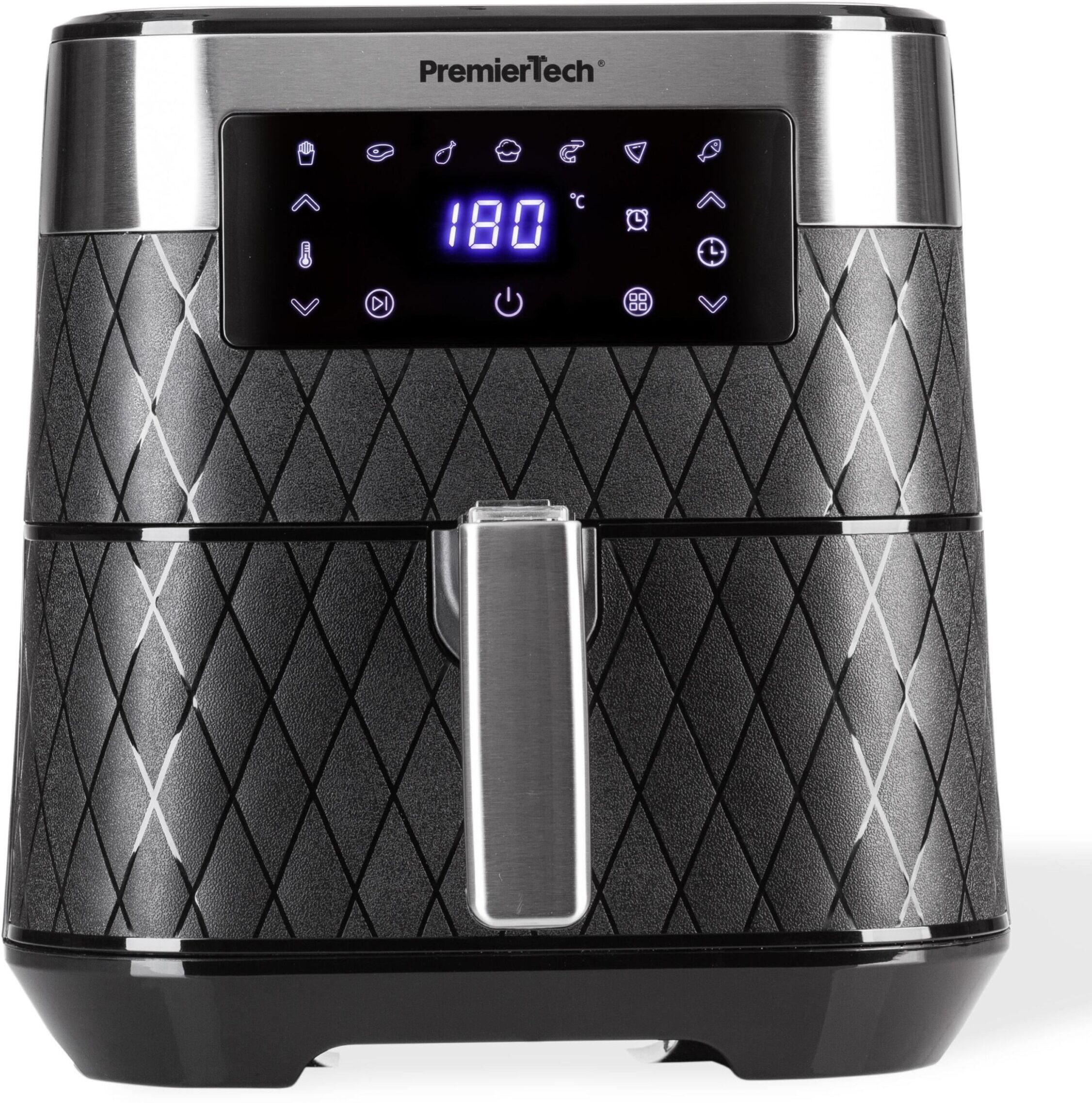 PremierTech® PremierTech Friggitrice ad Aria Calda da 5,5 Litri Display Digitale,Timer, 7 Programmi, Cottura a 360°, Salutare, Temperatura max 200°C PT55LAF