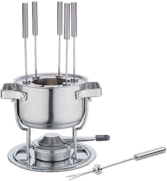 SPRING Fondue Garnitur DAVOS 17 cm silber EG