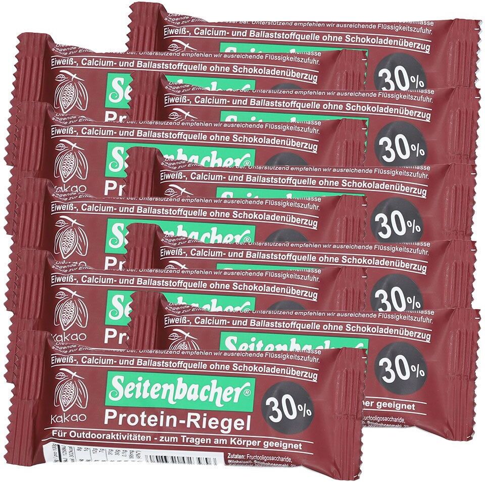 Seitenbacher Protein-Riegel Kakao, o.Schoko 10x55 g Riegel