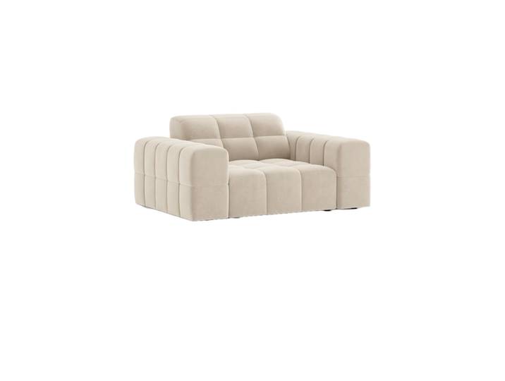 Design Sessel „Chicago“ Samt Beige hell chosen by Bloomingloft
