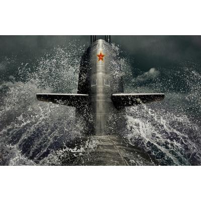 Fototapete PAPERMOON "Photo-Art DMITRY LAUDIN, U-BOOT", bunt, B:3,5m L:2,6m, Vlies, Tapeten