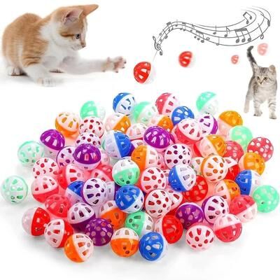 Uplifted Finds Interactive Plastic Rattle Ball Toys With Jingle Bells 24 Pcs