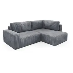ECKSOFA Angela 4 Sitzplätze Dunkelgrau