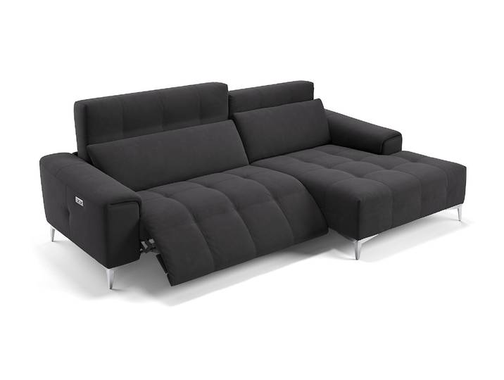 Stoff Ecksofa SALENTO hochwertig & edel Polsterecke Relaxfunktion