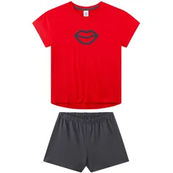 Pyjama Teenager Kiss kurz Mädchen Pyjama