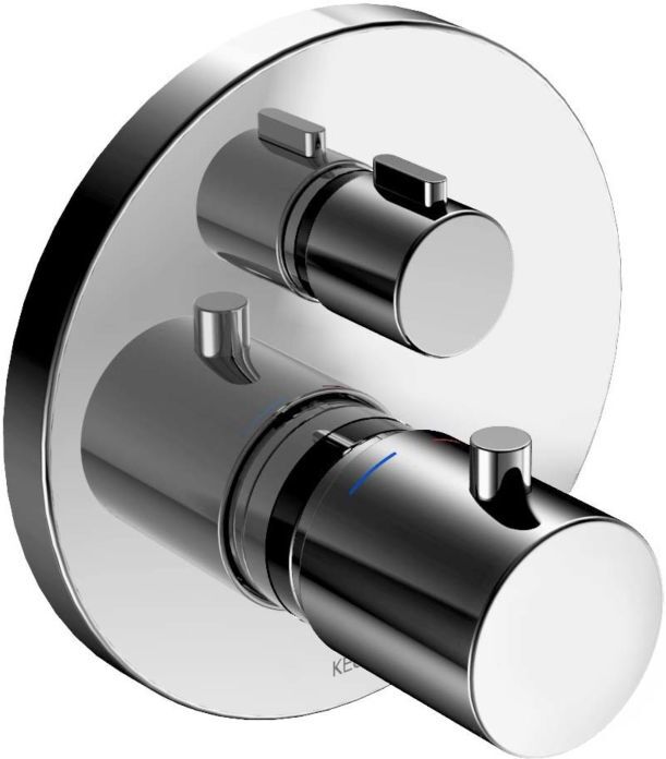 Keuco Edition 400 Brausethermostat 51574010181 Unterputz Montage, mit Ab-/Umstellventil, rund, verchromt