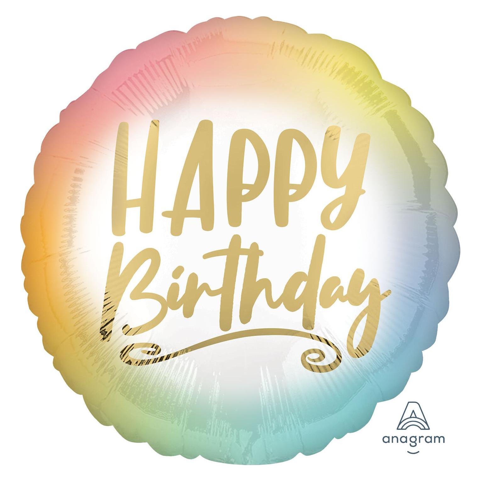 Anagram Standard Ombre und Gold Geburtstag Folienballon ve (5x) (4128701)