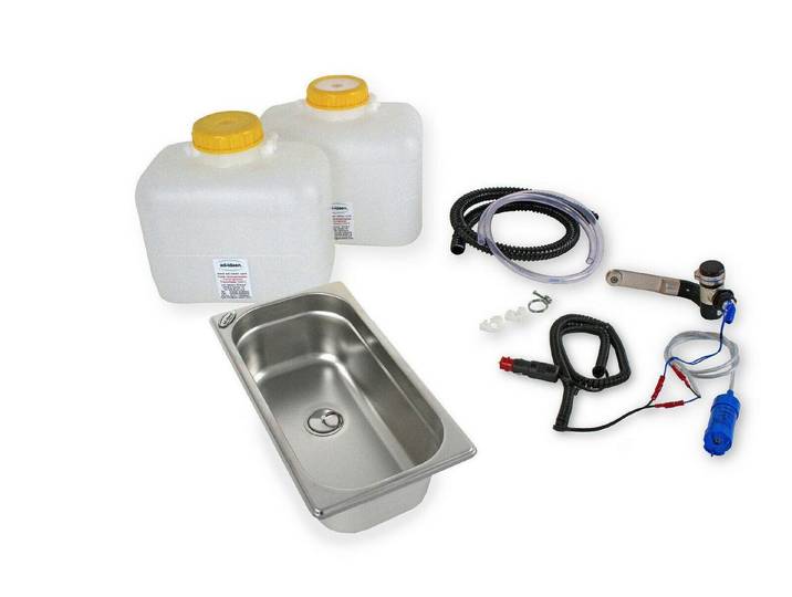 ad-ideen Waschbecken 12V Camping Spüle Technikset Bausatz 325x176x100mm T4 T5