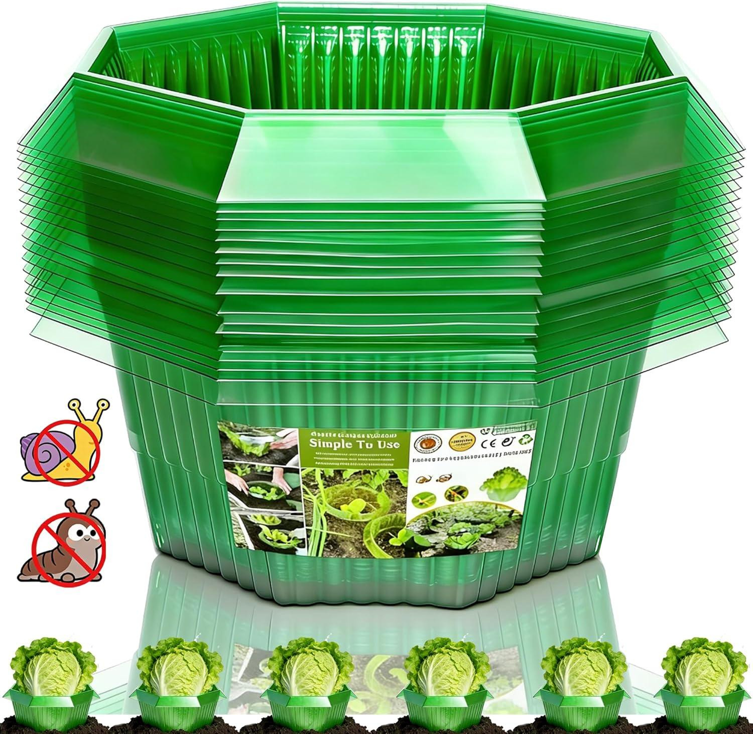 20 stuks Weerbestendige plastic slakkenkragen voor tuinplanten